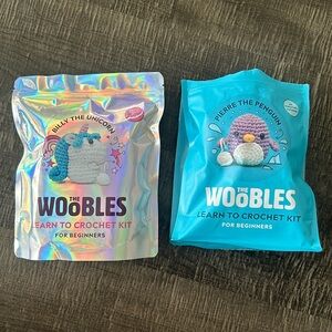 Woobles Crochet Kits - Billy The Unicorn (NWT) and Pierre the Penguin